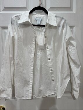 Classic White Button-Up Shirt
